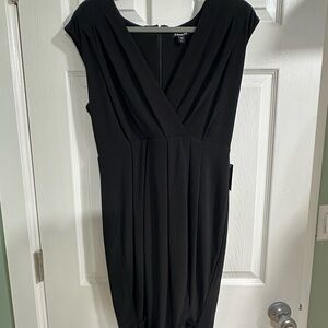 Women’s Express Faux Wrap Pleated Mini Sheath Dress